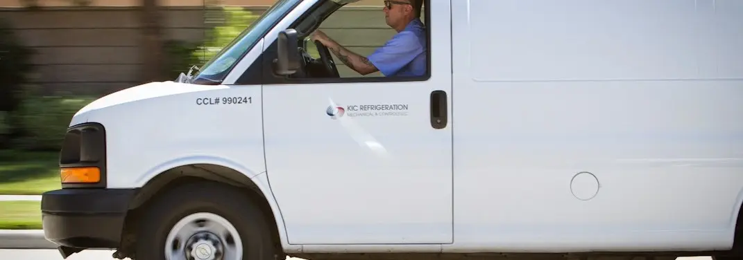 KIC Refrigeration service vehicle serving Lower Providence area